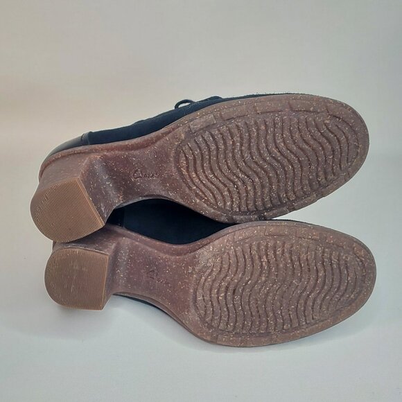 Clarks Black Suede Ankle Boots - Picture 8 of 10